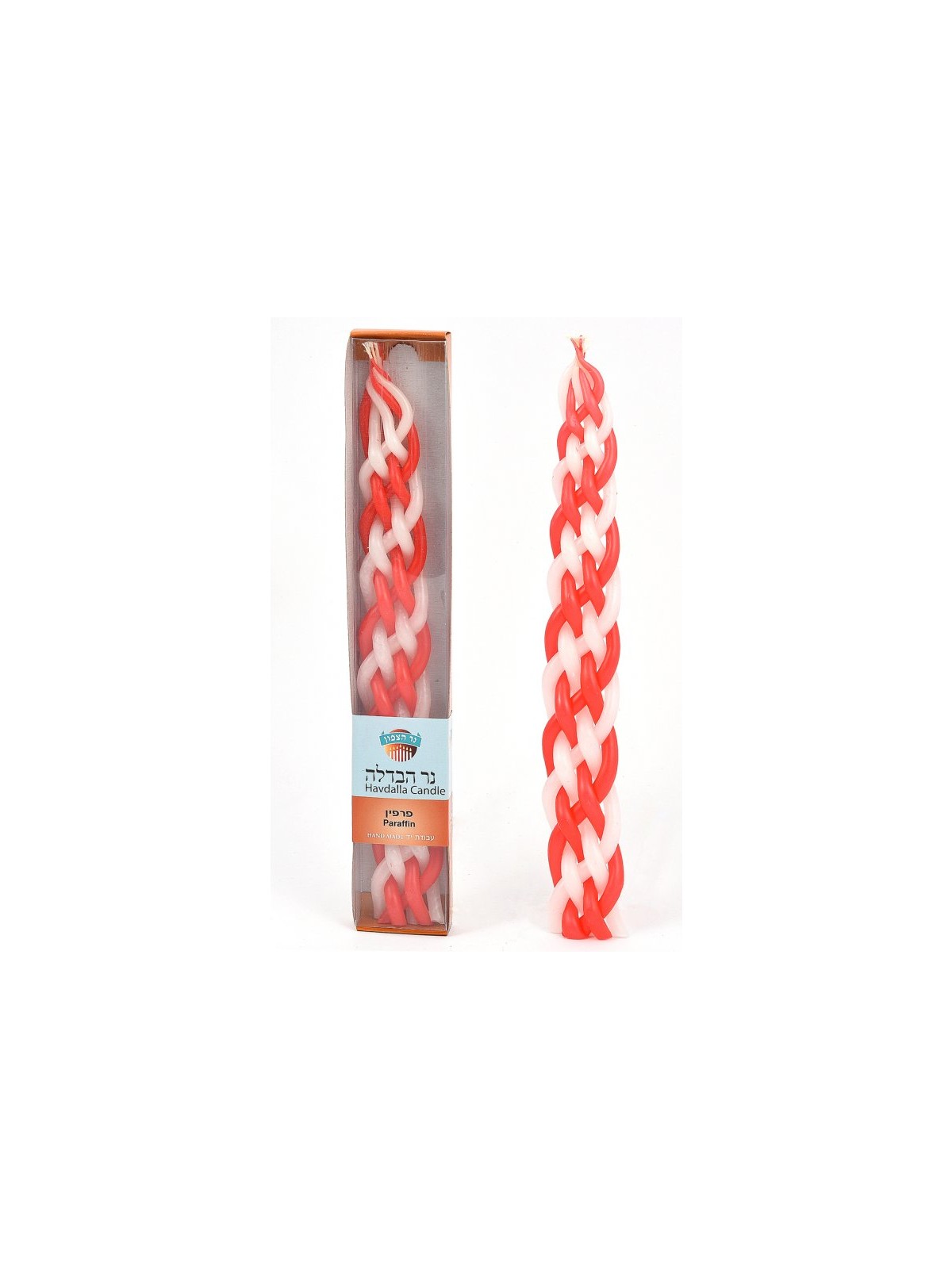 Handmade Braided Beeswax Havdalah Candle Red and... | Havdalah Candles
