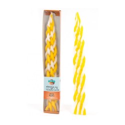 Handmade Braided Beeswax Havdalah Candle Yellow ... | Havdalah Candles