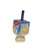 Yair Emanuel Hand Painted Wood Dreidel with Stand Small ... | Dreidels