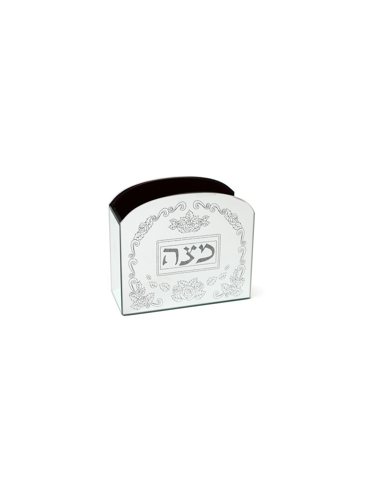 Upright Matzah Holder Wood and Crystal  F... | Jewish Gift from Israel