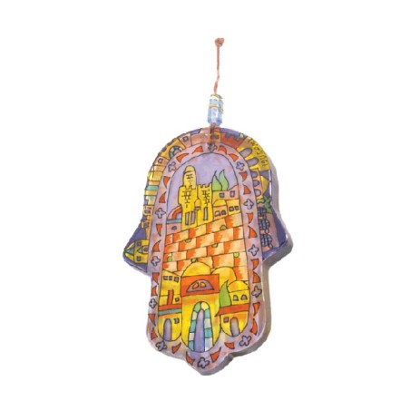 Yair Emanuel Glass Hamsa Wall Decoration  Hand ... | Hamsas by Emanuel