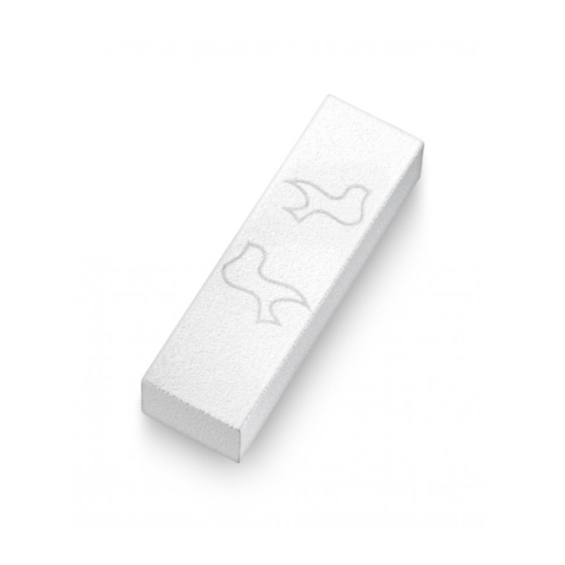 Adi Sidler Brushed Aluminum Car Mezuzah Peace Doves  ... | Car Mezuzah