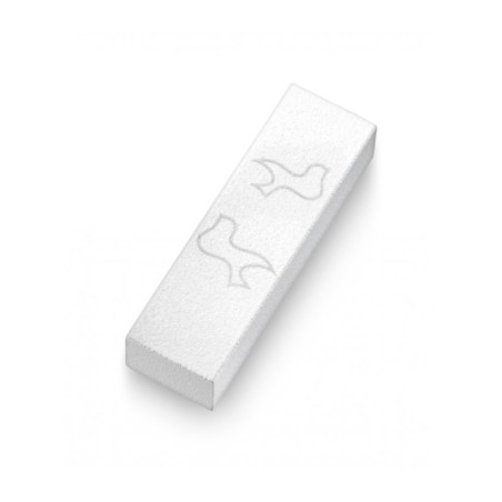 Adi Sidler Brushed Aluminum Car Mezuzah Peace Doves  ... | Car Mezuzah