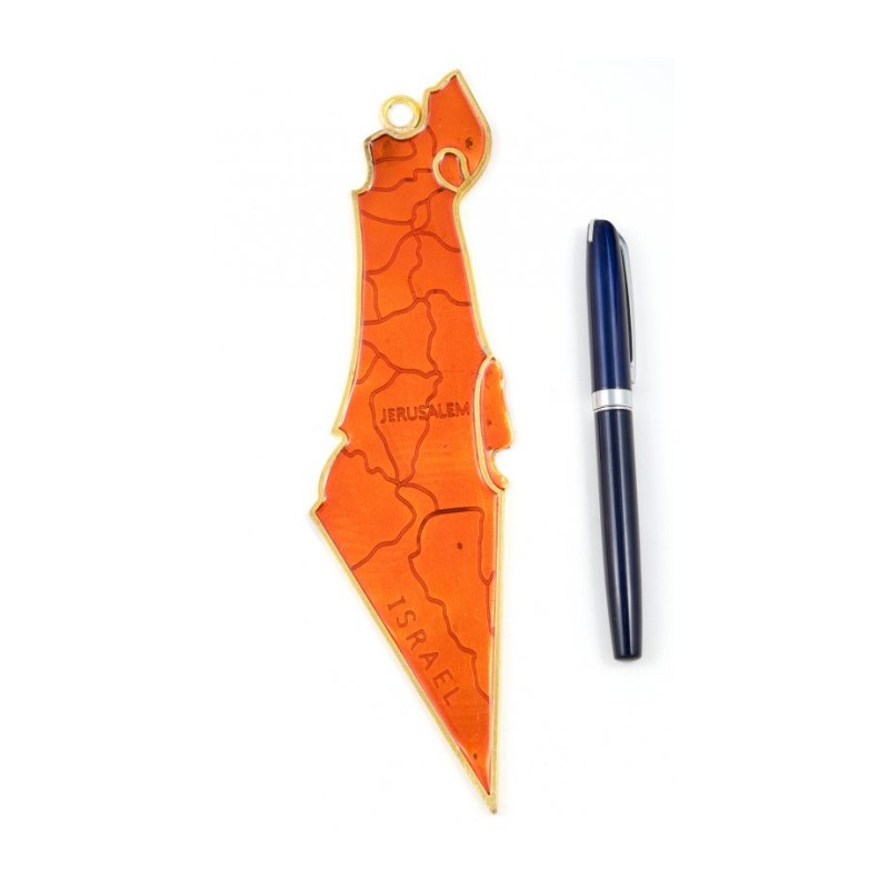 Decorative Map of Israel Wall Hanging Enamel  R... | House Decorations