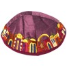 Purple Raw Silk Jerusalem Vista Tallit Set By Yair | Tallit/Tallis | J