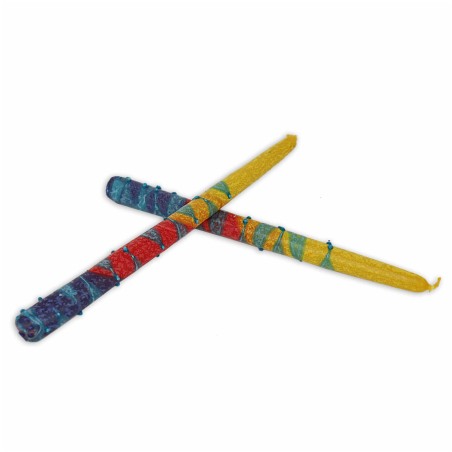 Rainbow Taper Candles - 10 - Orange | Artists and Designers | Judaica