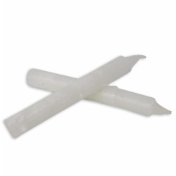 Israeli Hand Crafted Snow White Shabbat Candles | Artists and Designer