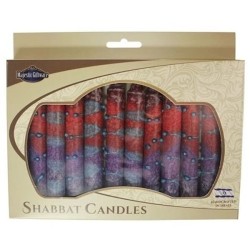 Red Sunrise Shabbat Candle 12 Pack By Safed Candle | Artists and Desig