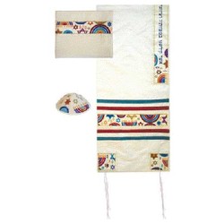 Rainbow Star of David Tallit Set By Yair Emanuel | Tallit/Tallis | Jud