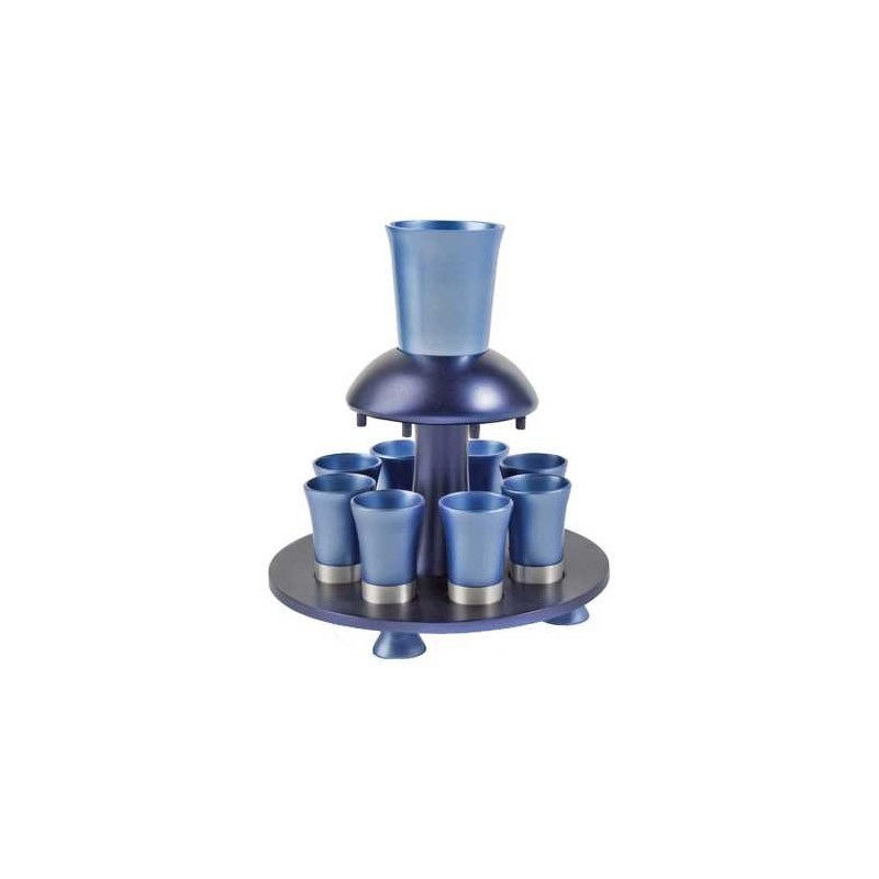 Blue Anodized Aluminum Kiddush Fountain | Kiddush Cups | Judaica