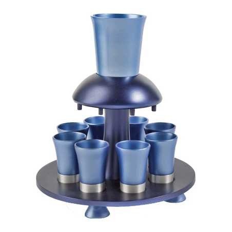 Blue Anodized Aluminum Kiddush Fountain | Kiddush Cups | Judaica