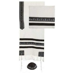 Date Palms Embroidered Tallit Set By Yair Emanuel | Tallit/Tallis | Ju
