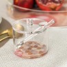 Lucite Honey Dish with Painted Base | Rosh Hashanah | Judaica