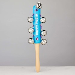Wood Gragger With Bells | Purim | Judaica