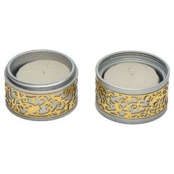 Lasercut Pomegranate Design Aluminum Travel Tealig | Candle Holders |