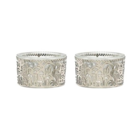 Lasercut Jerusalem Design Aluminum Travel Tealight | Candle Holders |