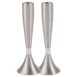 Silver Anodized Aluminum Candlesticks By Yair Eman | Candle Holders |
