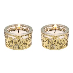 Lasercut Jerusalem Design Aluminum Travel Tealight | Candle Holders |