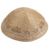 Gold Embroidered Date Palm Kippah By Yair Emanuel | Kippahs | Judaica