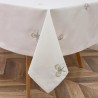 White with Gold/Silver Butterfly Design Tablecloth | Home Goods | Juda