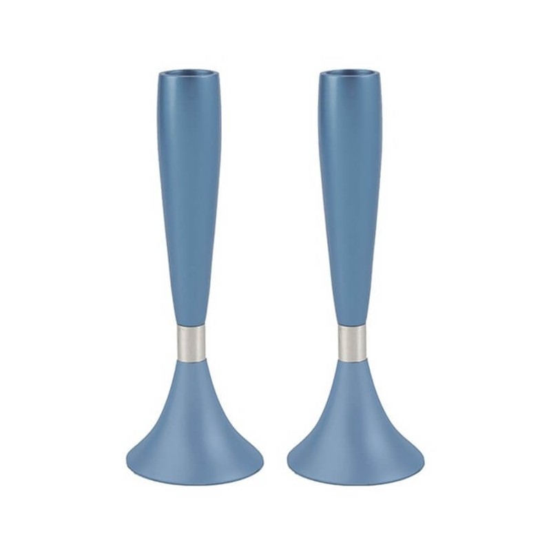 Blue Anodized Aluminum Candlesticks By Yair Emanue | Candle Holders |