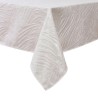 White Leaves Jacquard Tablecloth | Home Goods | Judaica