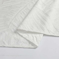 White Leaves Jacquard Tablecloth | Home Goods | Judaica