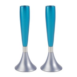 Turquoise Anodized Aluminum Candlesticks By Yair E | Candle Holders |