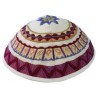 Multicolor Geometrical Embroidered Cotton Kippah B | Kippahs | Judaica
