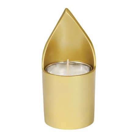 Gold Anodized Yahrtzeit Candle Holder By Yair Eman | Yahrzeit Candles