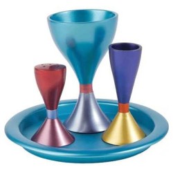 Color Block Anodized Havdalah Set | Havdalah Sets & Spice Boxes | Juda