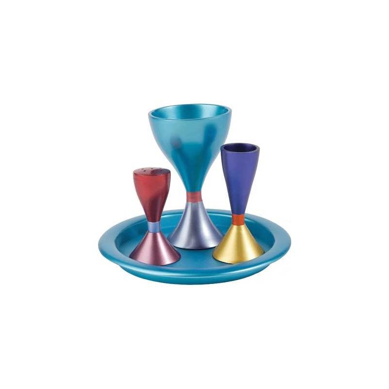 Color Block Anodized Havdalah Set | Havdalah Sets & Spice Boxes | Juda