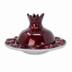 Red Aluminium Pomegranate Honey Dish By Yair Emanu | Rosh Hashanah | J