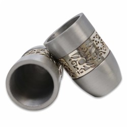 Lacy Laser-Cut Kiddush Serving Cup Set | Kiddush Cups | Judaica