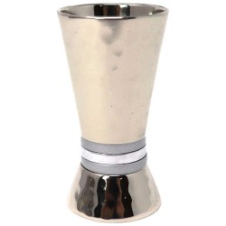 Hammered Liquor Cups with Tray | Kiddush Cups | Judaica