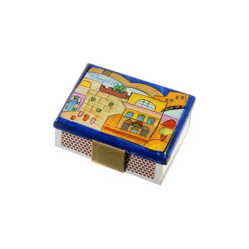 Western Wall Matchbox Cover | Candle Holders | Judaica