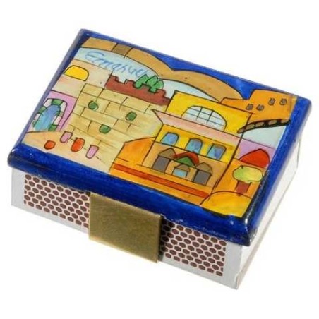 Western Wall Matchbox Cover | Candle Holders | Judaica