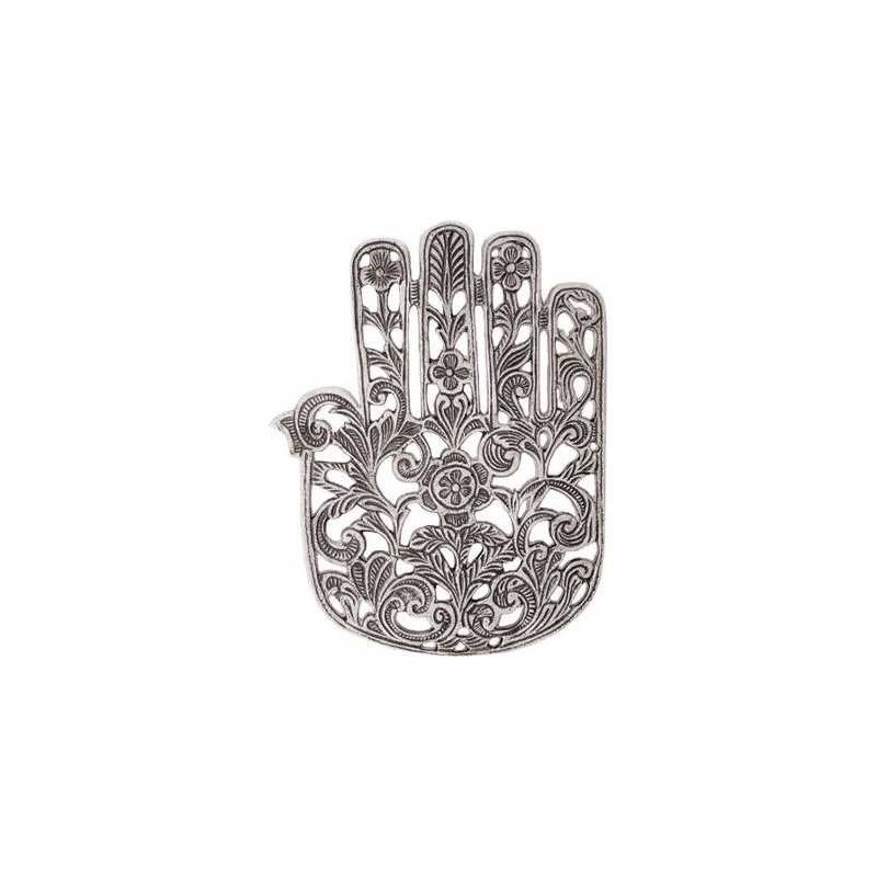 Antique Aluminum Hamsa Trivet | Home Goods | Judaica