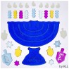Hanukkah Window Gel Decorations, Menorah Design | Hanukkah | Judaica