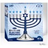 Blue & Silver Premium Electric Menorah with Two-To | Hanukkah | Judaic