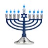 Blue & Silver Premium Electric Menorah with Two-To | Hanukkah | Judaic