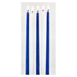 Deluxe Blue & White Chanukah Candles | Hanukkah | Judaica