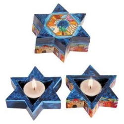 Jerusalem Star of David Tealight Holder | Candle Holders | Judaica