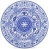 Porcelain Blue Seder Plate | Passover | Judaica