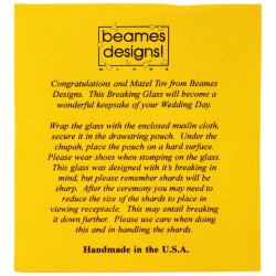 Beames Designs Wedding Breaking Glass & Bag - Blue | Wedding | Judaica