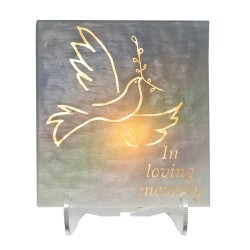 Dove of Peace Electric Yahrzeit Lamp | Yahrzeit Candles & Accessories