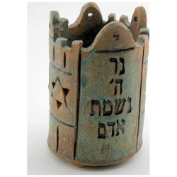 Ceramic Castle Yahrzeit Candle Holder | Yahrzeit Candles & Accessories