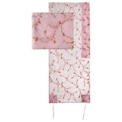 Navy Blue Organza Floral Embroidered Tallit Set By | Tallit/Tallis | J