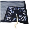 Navy Blue Organza Striped Floral Tallit Set By Yai | Tallit/Tallis | J