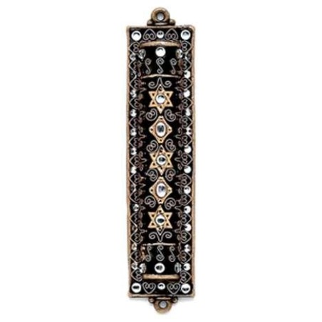 Black & Gold Mezuzah Case | Mezuzahs | Judaica